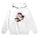 にゃんたれの怒っている太った猫 Hoodie