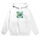 レインボーグリッターのハスの葉と花びら Hoodie