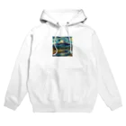 鷹鷹のゴッホ風フジヤマ Hoodie