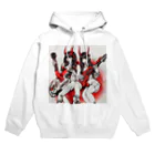 HELLOの赤デビル女ダ・ゾーン Hoodie