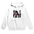 人工知能的絵画商品店の通話中亜細亜美女 Hoodie