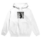 しるえっとのスマホを操作するエモーショナルな雰囲気の女性 Hoodie