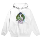 chicodeza by suzuriのカエル好きな女の子 Hoodie