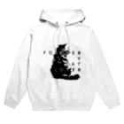 chubby the catのforever y cat lover (monochrome) Hoodie