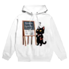 niko&PANDA shopのリーマン予想を解こうとしている猫の学者さん Hoodie