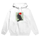 たげてげ屋のモノオモウ猫の１１月（黒猫） Hoodie