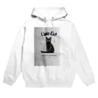 日向ぼっこの黒猫ちも（文字入り） Hoodie