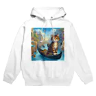 ニャーちゃんショップのヴェネツィアの水路でゴンドラに乗っているネコ Hoodie