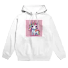 the blue seasonのパステルドリーム：虹色の魔法のユニコーン Hoodie