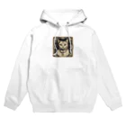 Asami アンティークのヴィンテージキャットアート・クラシックキャットキャンバス Hoodie