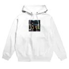 SaltyCookie Design Worksの窓の前で雨を眺めているネコ[カラー] Hoodie