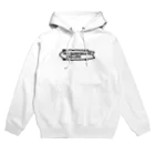 QUQU_WORKSのノーサーフスケートノーライフ サーフスケートボードデザイン ブラック Hoodie