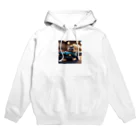 araiguma_shopのカーレースに参加しているアライグマ Hoodie