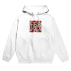 NATSUMAKITSUNEの北欧風　花柄　マリメッコ風 Hoodie