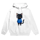 TASKENの三頭身のかわいい黒猫キャラクター Hoodie