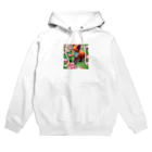 こんこん𝕏🐳のお花畑×きつね Hoodie