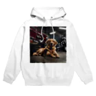 NiTiのガレージにいる犬 Hoodie