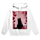 クロネコ屋のクロネコとハート Hoodie