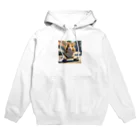 スケートボード、変な癖シリーズのスケボーに乗るハムスター Hoodie