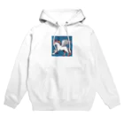 AI画像作って遊ぼうのドット絵ユニコーン Hoodie