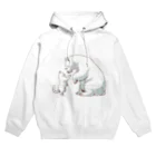 shopi9pi9のシロネコとシロクマ Hoodie