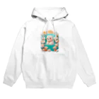 りんりんの可愛いシロクマちゃんショップ　かわいいよ！の水遊びをしている白熊 Hoodie