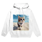 猫と紡ぐ物語の南国の海辺を歩く勇ましさに胸キュン猫 Hoodie