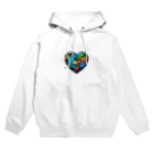 KULIEITAの地球の日　Earth day 地球　ハート　ブルー Hoodie