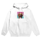 AQUAMETAVERSEのサングラスをかけた、かわいい犬 Marsa 106 Hoodie