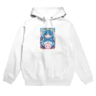 カピパーラ🐻の青い髪の姫とピンクのかわいい生物♪ Hoodie