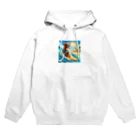 ショウショップの犬サーフィン Hoodie