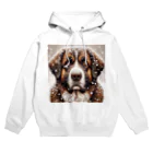 Ama'sの雪の中しかめっ面の犬さん Hoodie