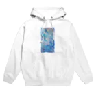 【抽象画】melty moon【フルイドアート】の凍傷 Hoodie