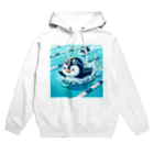 動物大好きの泳ぐペンギン Hoodie