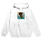 qloの海の世界を楽しむ女性 Hoodie