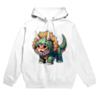 IloveCatのトリケラトプスのフードを被った子猫 Hoodie