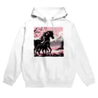 momoart8888のブラックホース Hoodie