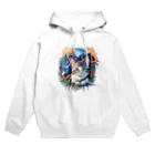 猫との風景の水彩_猫と森002 Hoodie