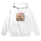 Grazing Wombatのヴィンテージなボヘミアンスタイルの花柄　Vintage Bohemian-style floral pattern Hoodie