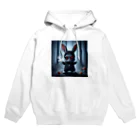 takoyakimagicの可愛いうさぎが悪そうな表情でダバコ Hoodie