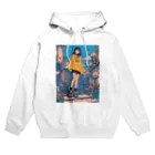 Kazuya Satoの昭和テイストカラフルPOPガーリー Hoodie