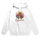 Stylo Tee Shopの絶滅までKOをするティラノサウルス Hoodie