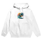 pothossysの夕日を背にサッカーボールを蹴りシュート Hoodie