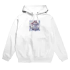 Cartoonのかわいいドレスの女の子 Hoodie