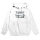 aICreationのモノクロの雪景色 Hoodie