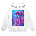 シロクマペンギンの昭和レトロアニメ風近未来ガール Hoodie