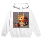 ganeshaの可愛いライオンとおもちゃの消防車 Hoodie