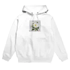 teatimeの白いラナンキュラス Hoodie