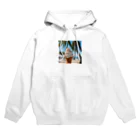 推しとぐらふぃっくのアイスクリームとヤシの木の夏 Hoodie