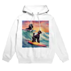 ポンコツ家族の車中泊ショップのプードル親子サーフィン Hoodie